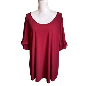 Star Vixen Women’s Ruffle Sleeve Top Size Large XL/2X